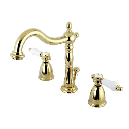 KINGSTON BRASS 8" Widespread Bathroom Faucet, Polished Brass KB1972BPL